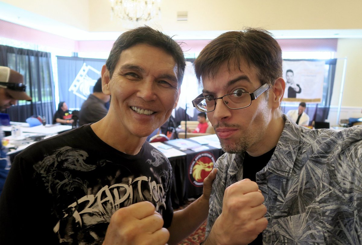 Well I got to chill and talk to the legend himself Don ' The Dragon ' Wilson today. Let's just say something very cool maybe on the horizon. Keep your fingers crossed for Me.  #bloodfist #WETMOVIE1 #themartialartskid #magickid #donthedragonwilson  #dragonfest