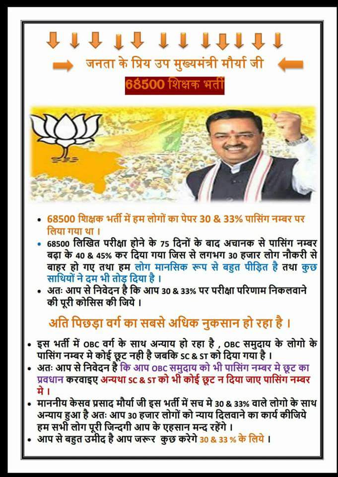 30_68500's tweet photo. @DrMNPandeyMP @kpmaurya1 @myogiadityanath @PKumar59 @CMOfficeUP @drdineshbjp महोदय 68500 शिक्षक भर्ती परीक्षा 30 33 कट ऑफ पर और परिणाम 40 45 कट ऑफ पर ऐसा क्यों ??????? https://t.co/K0CkqdKCdh https://t.co/yzdNk6Py9F