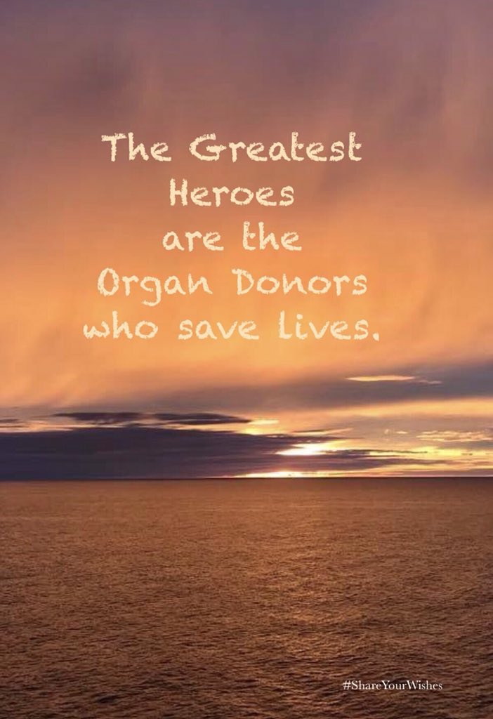 Thanks to my Donor I am alive
Thanks to my Donor I can breathe
Thanks to my Donor I can drink
Thanks to my Donor for my Life
Thank you my Donor, my Lifesaver,my Hero
“Not a day goes past without me thanking my Donor &amp; their family for agreeing to #OrganDonation. #SundayMotivation
