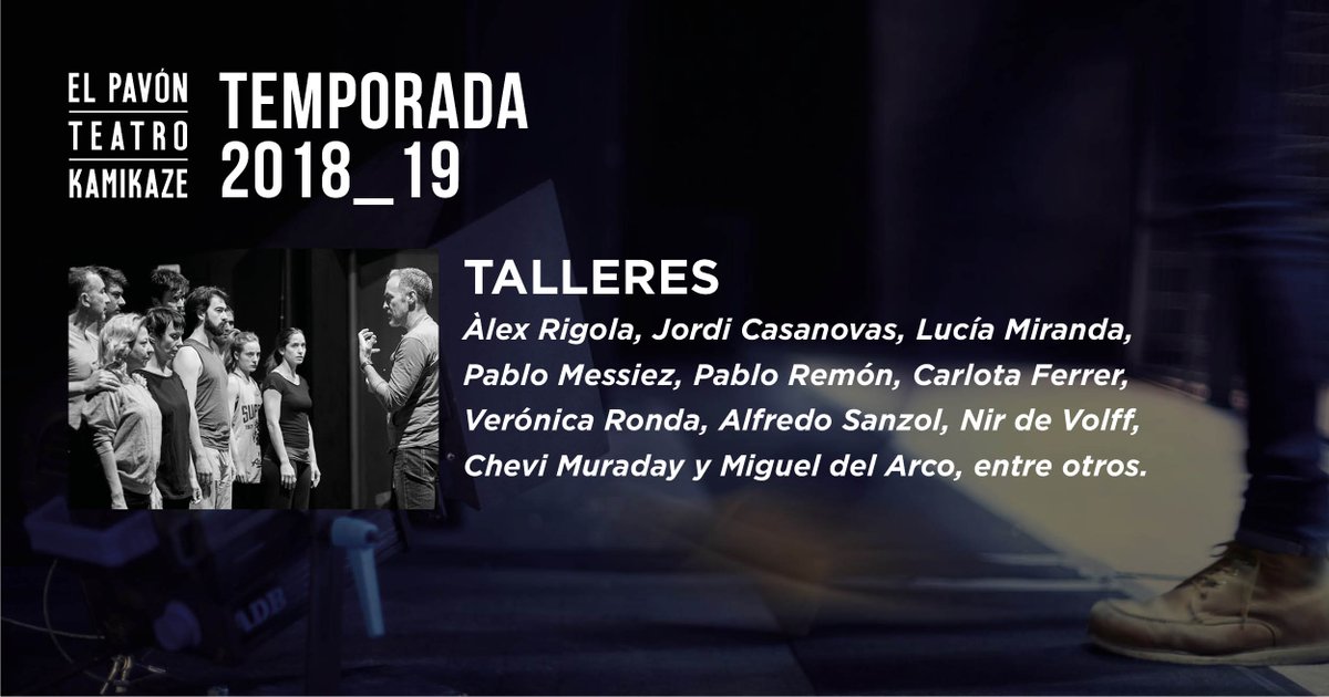 teatrokamikaze's tweet photo. No te pierdas los próximos talleres formativos del Teatro Kamikaze: #ActuarLasPalabras, taller de interpretación con @FrancescoCarril #ElActorYelTítere, taller de títeres con #JuanPedroSchwartz 
#UseAbuse, taller de danza con #NirDeVolff 
Más info: https://t.co/Jp5NuajFwD https://t.co/EjWoLPLLIk
