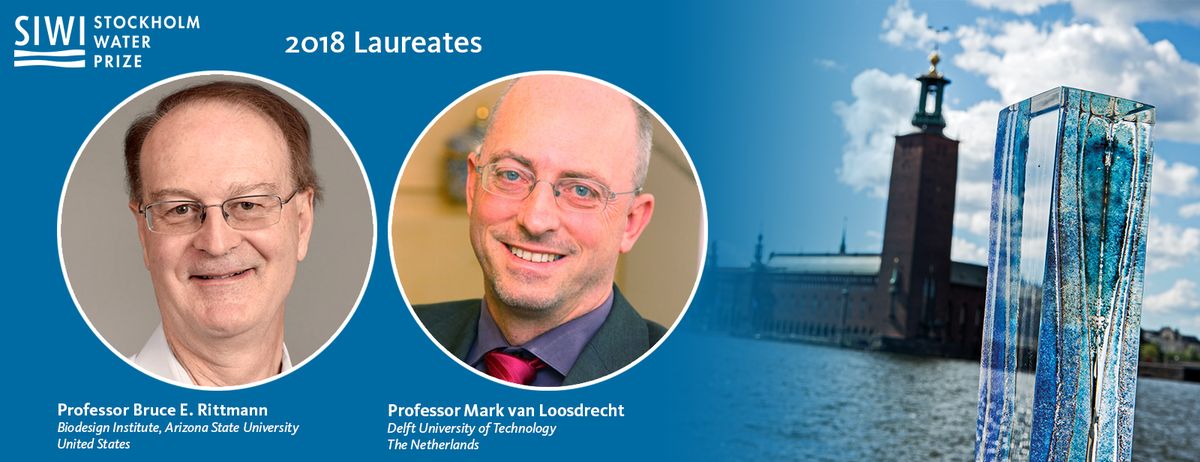 siwi_water's tweet photo. Meet this year's Laureates of Stockholm Water Prize: Prof. Bruce Rittmann from Arizona State University, and Prof. Mark van Loosdrecht of TU Delft at a KTH guest lecture on Tuesday 09.00 - 10.30 CET. Read more: https://t.co/wWBu7seCWm
#WWWeek #StockholmWaterPrize #SWP2018 https://t.co/YA5aYcmNqO