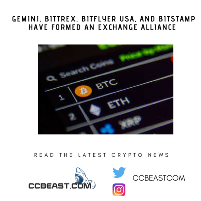 Fintechdotnews's tweet photo. #Gemini, #Bittrex, #bitFlyer USA, and #Bitstamp have formed an Exchange Alliance 
https://t.co/ame8E10Q6s https://t.co/DYPGusopIO