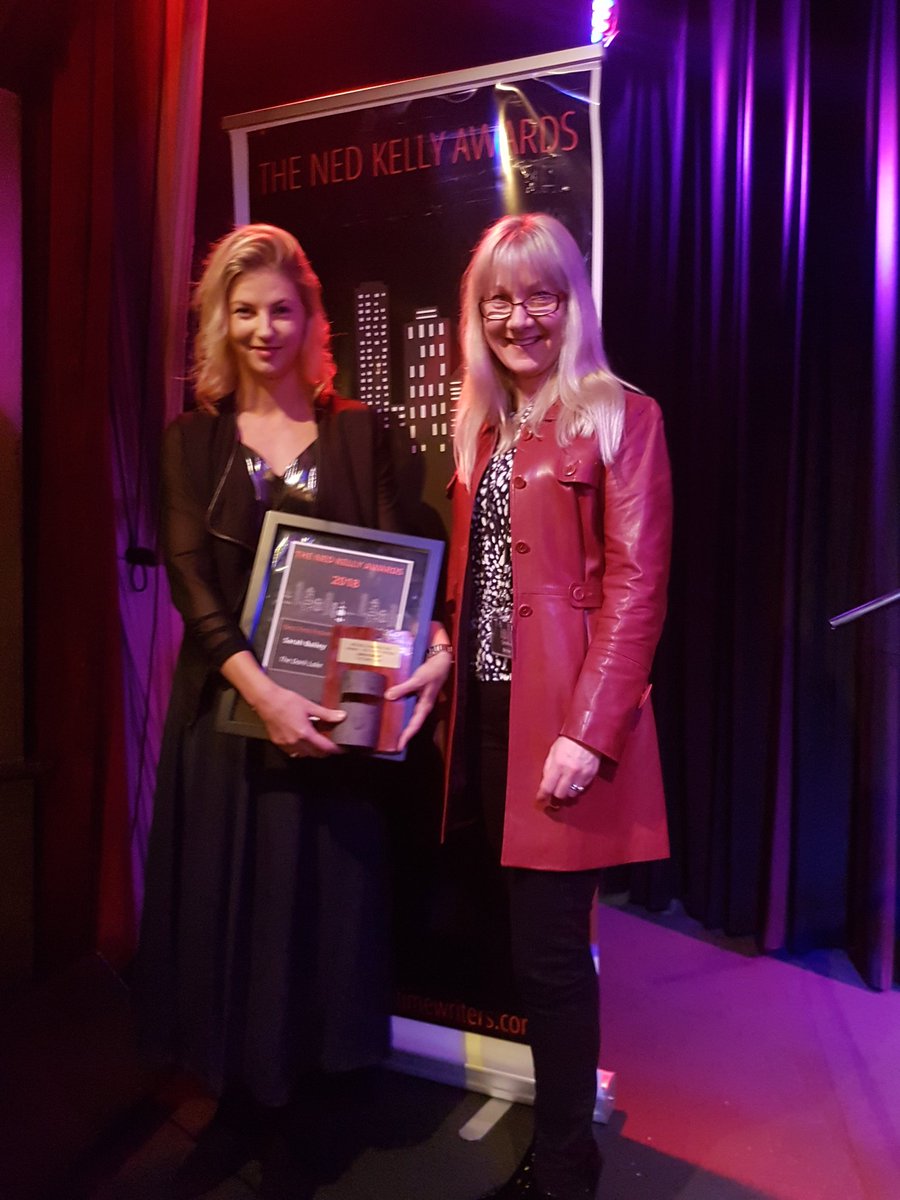 auscrimewriters's tweet image. The Dark Lake by @sarahbailey1982  wins the #neddies2018 for Best First Fiction 
#mwf18 @AllenAndUnwin
