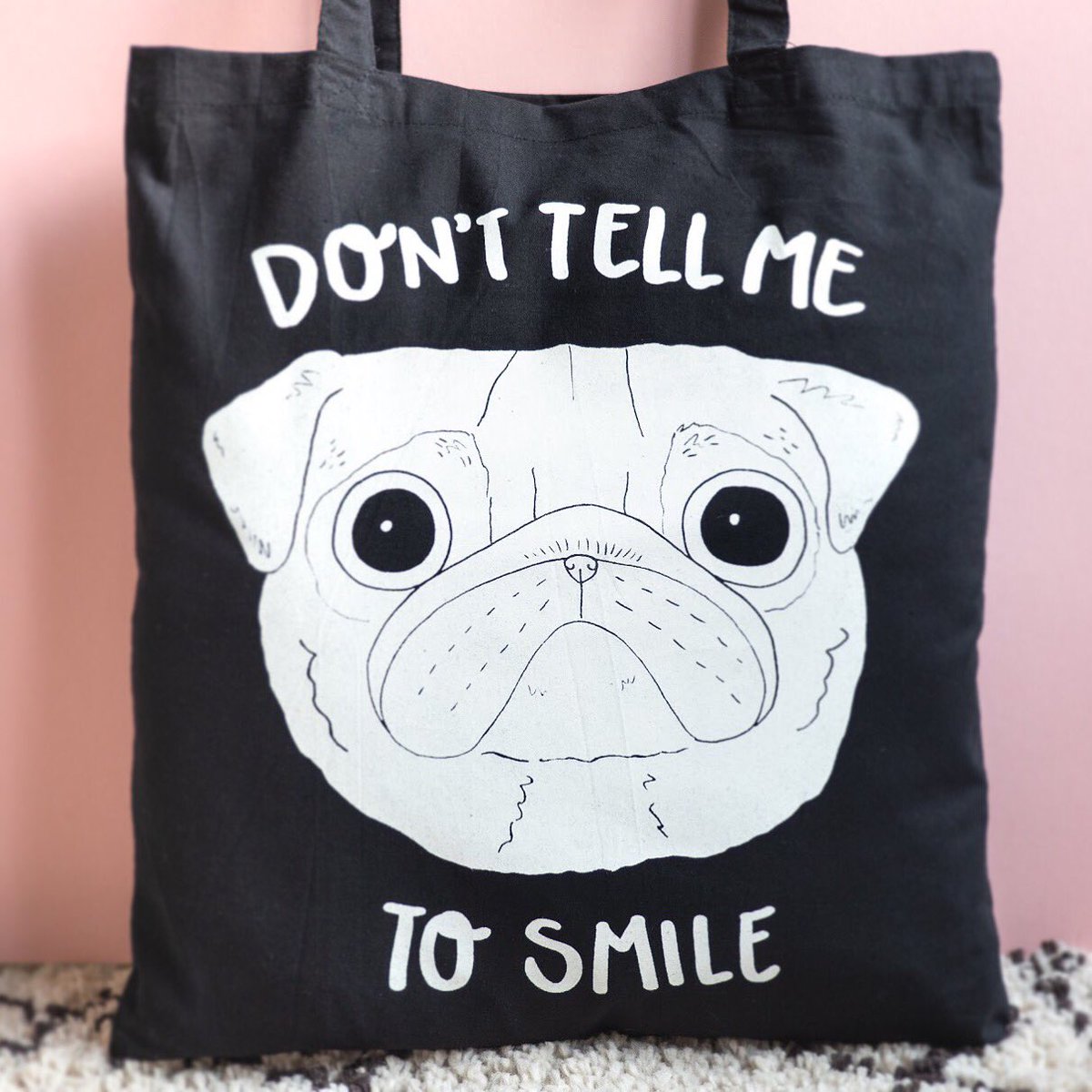 Happy #NationalDogDay! As voted for by you, my totes are now back in black! Available in my <a href="/etsy/">Etsy</a> store now! Have a great Sunday pals #puglife