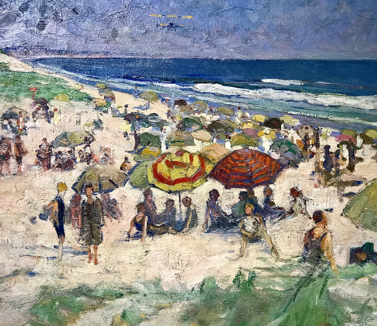 SilkDamask's tweet photo. For your #summer #Sunday- #Visions of #summerinnewengland #seasidesummers #maine #ogunquitbeach Captured deftly by #gertrudefiske #americanmaster in 1924. On view now @portsmouthhistory #discoverportsmouth. #iconicsummermoments @VisitNH @visitmaine #womenartists https://t.co/Oit5ISjwpw