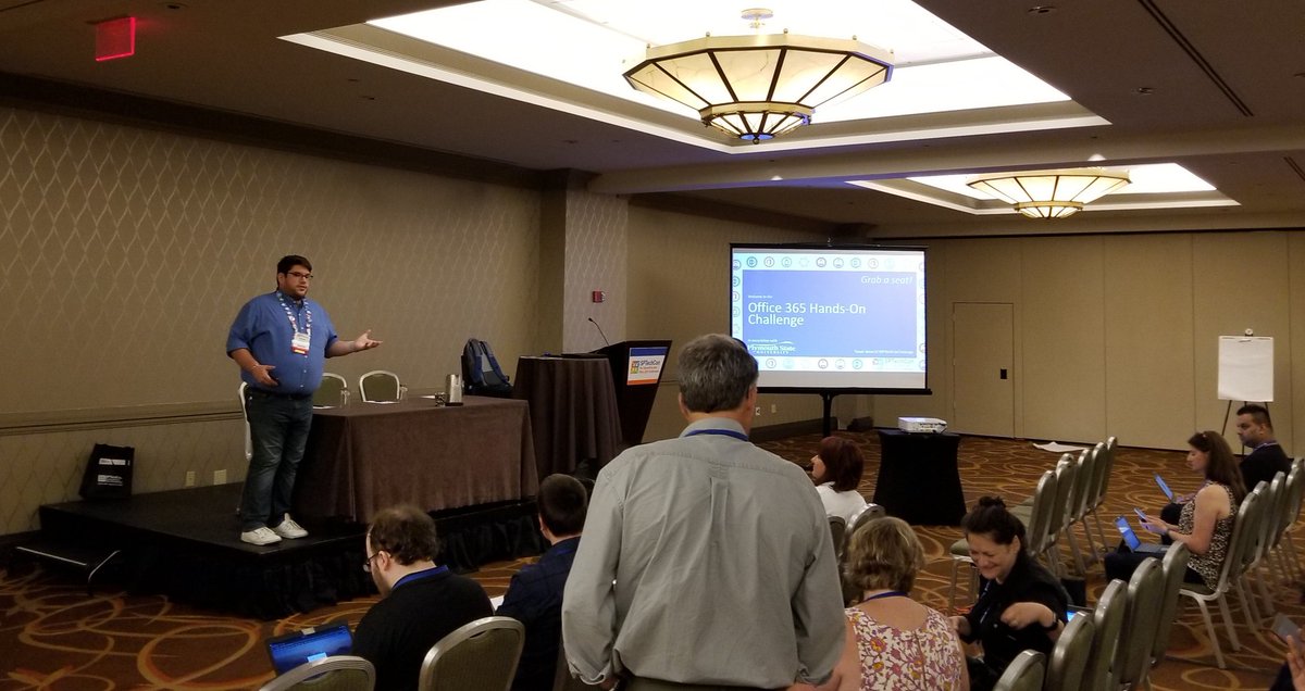 bobbyschang's tweet image. Kicking off #Office365 Hands-On Challenge at #sptechcon with @PlymouthState @thatmattwade @rimazima @johnmoh @sympmarc @dayrapetov