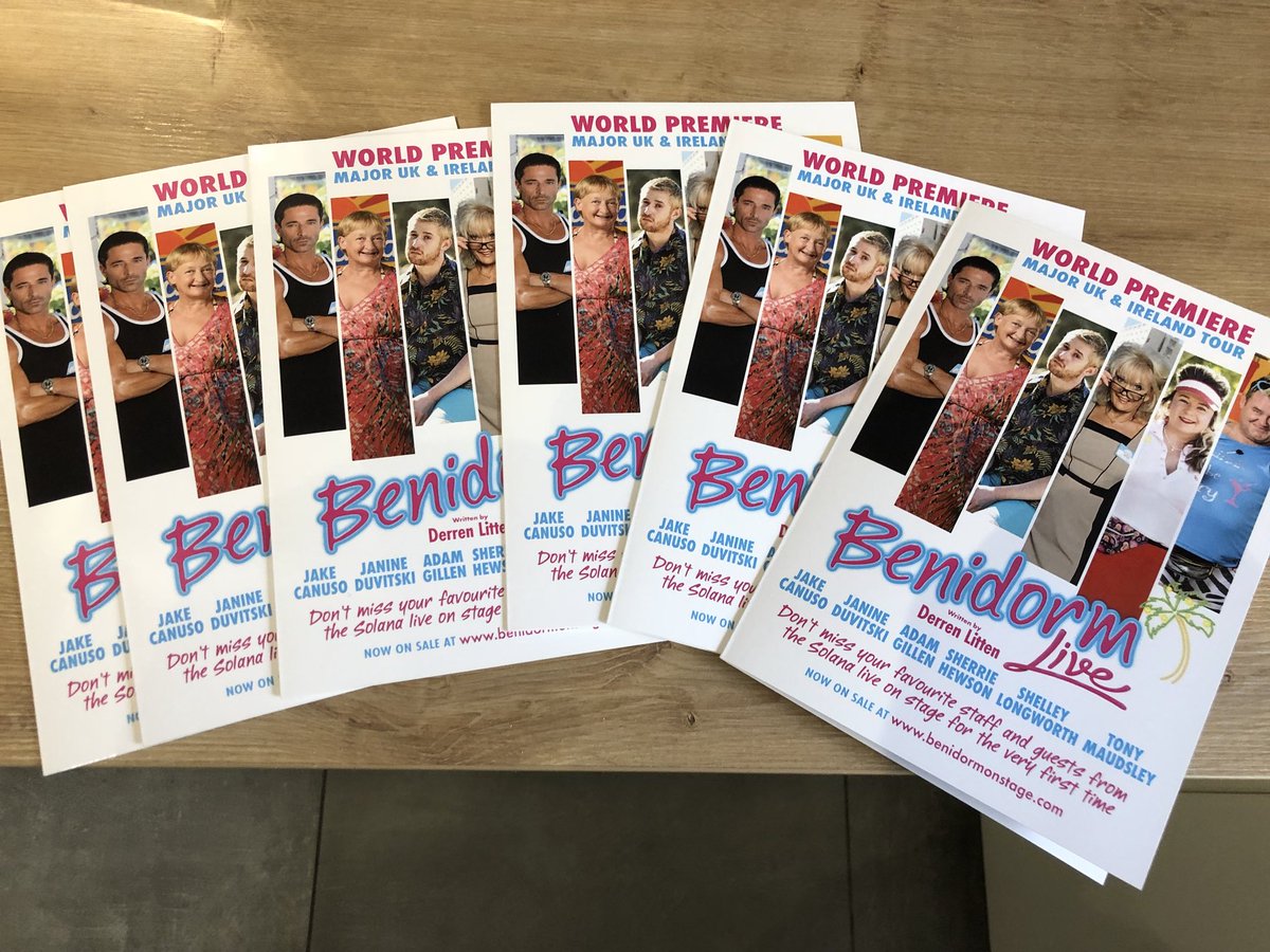 Gonna get hese signed by all cast tomorrow (yes we work on Bank Holidays!) then I feel a <a href="/benidormonstage/">Benidorm Live</a> competition coming on....  RT if you’d like to win