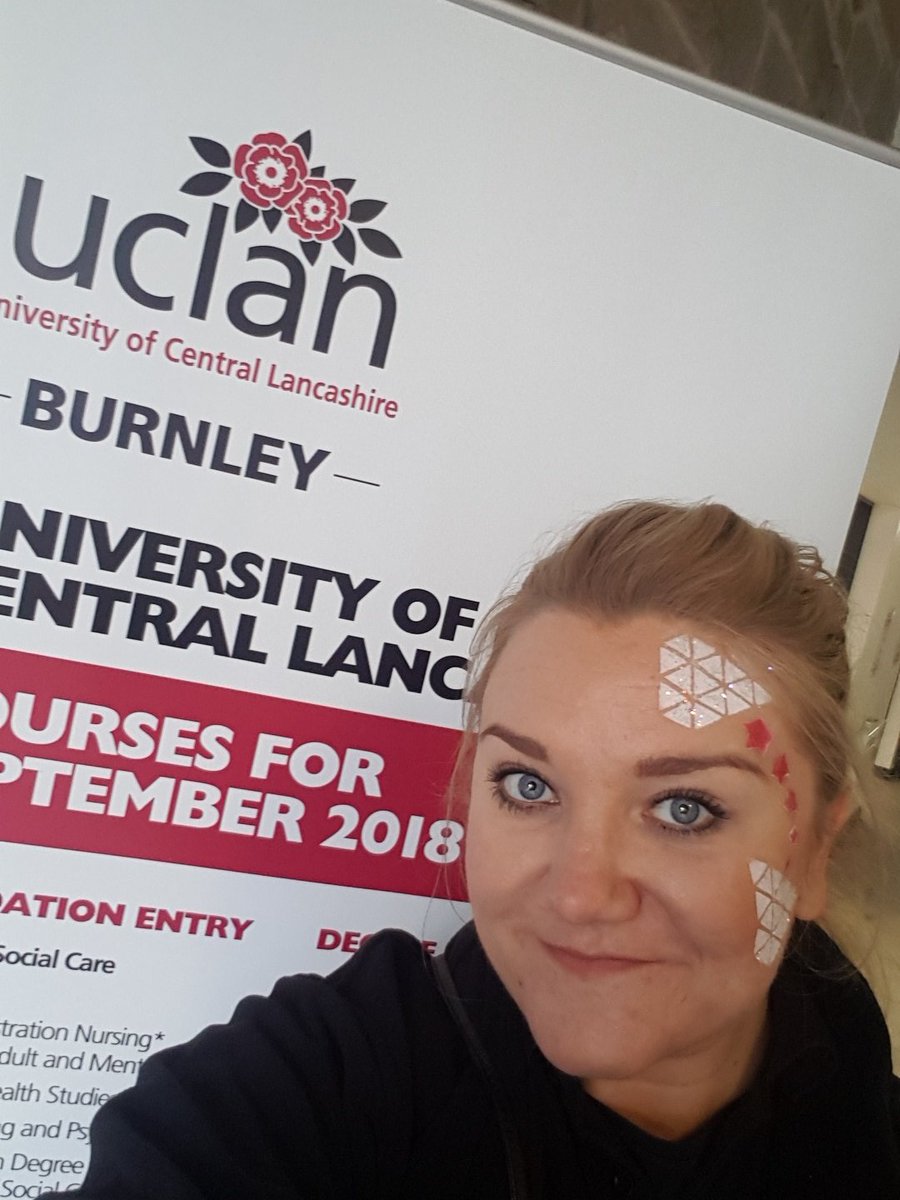 UCLanBurnley's tweet photo. Ready to go for day two of @burnleyfest, face painted, stalls set up, bring on the visitors!
#victoriamill #uclanburnley https://t.co/vX3na9IzLa