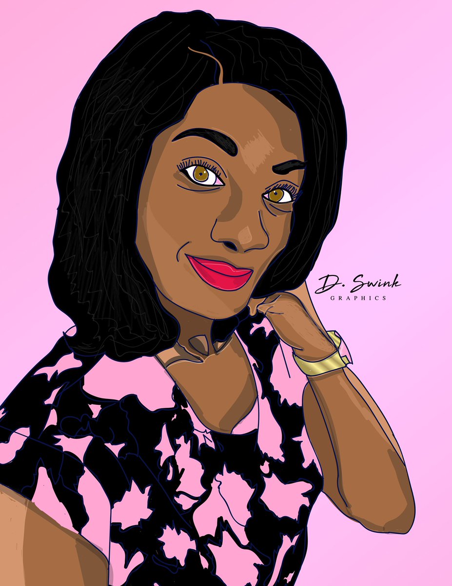 NEW #vectorart #portraitdesign of @IamSandraSwink ✨ #✍🏽 by @dswinkgfx / #lldatl ✨
_______ 
#Back2SchoolSale ✨ 25% off all designs for the month of #August when you mention this ad
_______
We #specialize in #creativegraphics #branddevelopment #glossyprints & #vectorart