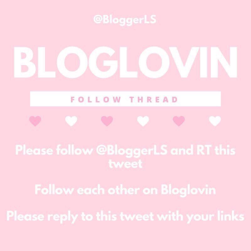 It’s time for a Bloglovin follow thread!

Please read the rules below and have fun. 😀💕🌸 

#BloggerLoveShare