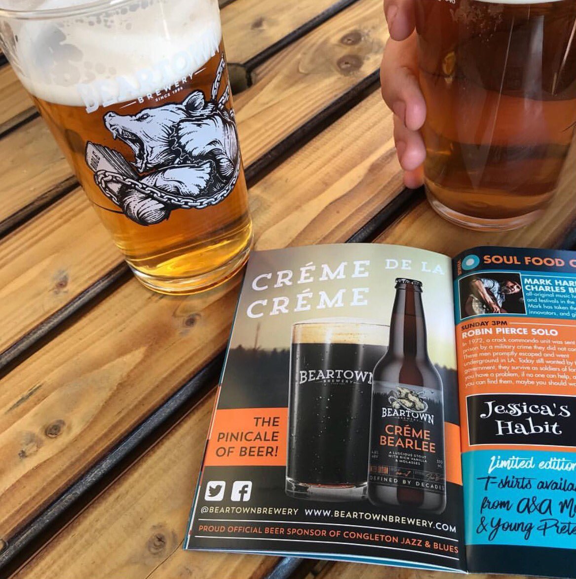 BeartownBrewery's tweet photo. Don't forget we open the doors to the brewery today at 4pm for Congleton Jazz and Blues. Over 50 craft beers to choose from #jazzandblues #PinicALE #Brewery #congleton #cheshire https://t.co/PjTX9AzfCK