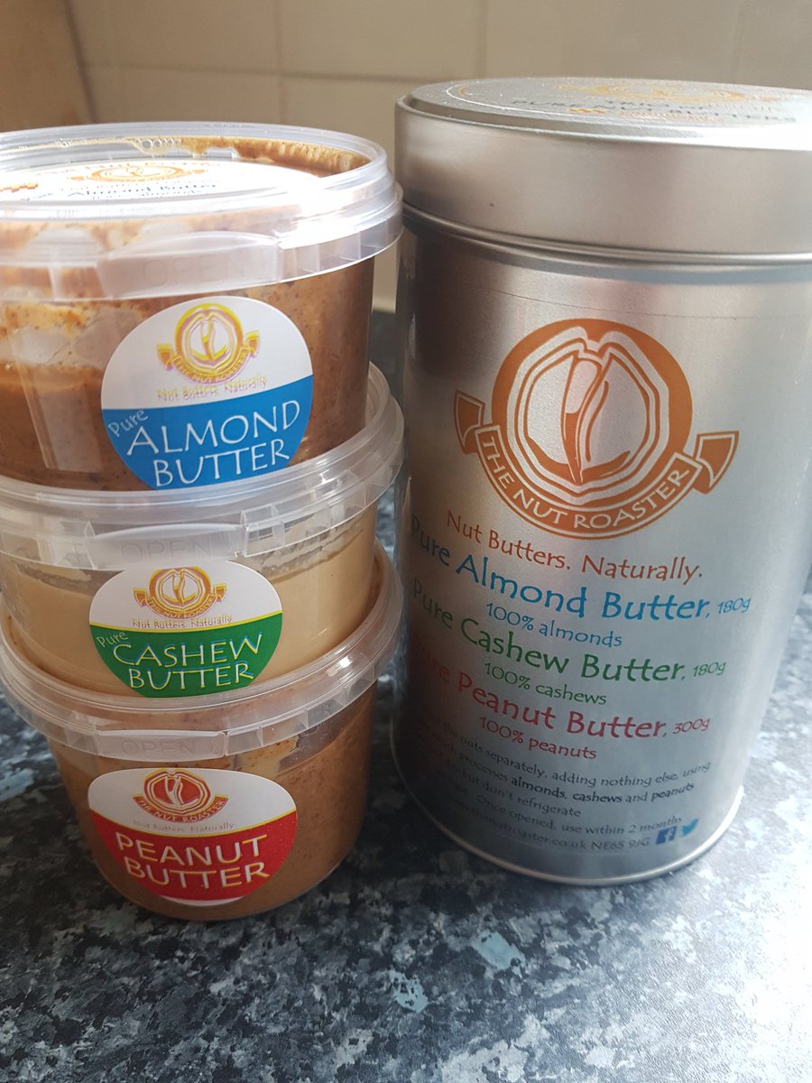 When friends gift you these amazing nut butters from <a href="/TheNutRoaster/">The Nut Roaster</a> 
Just need to find me a spoon.