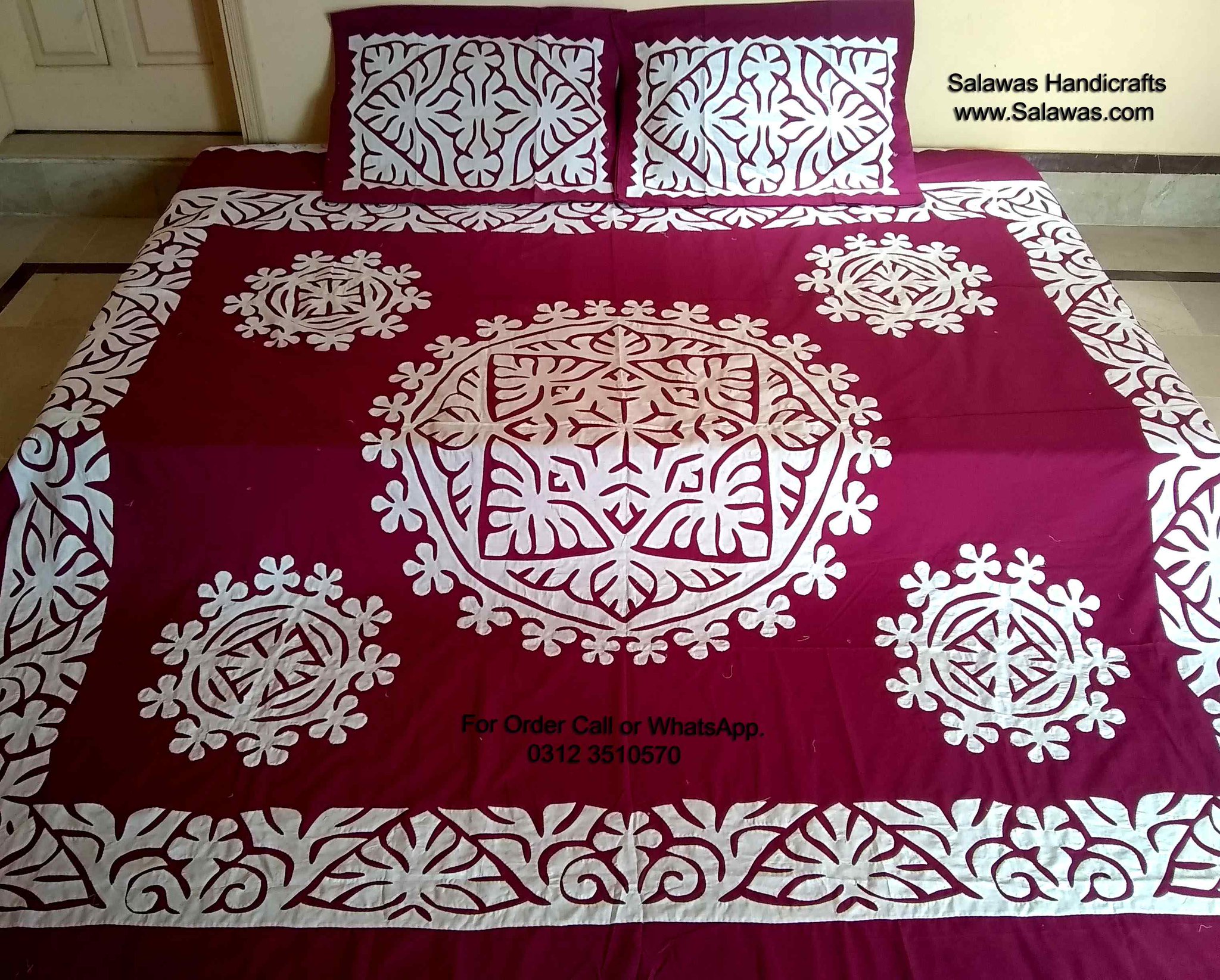 Aplic Work Designs on Twitter "Best Designs of Aplic Work Sindhi King size Bed Sheets Available