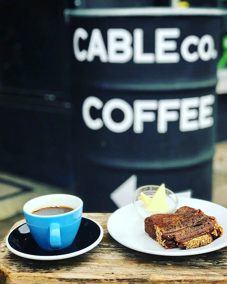 Exactly what you need this rainy Sunday afternoon. Treat time it is! Filter coffee from <a href="/climpsonandsons/">Climpson & Sons</a> and coffee banana bread. Toasted. With butter. 😌😍 #BankHoliday #treat