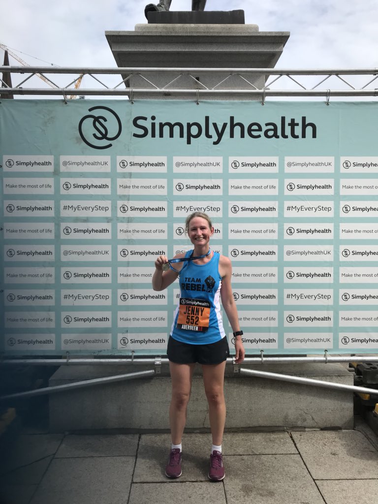 JennyStanning's tweet photo. Wobbly legs post @Great_Run #aberdeen - but new pb! Thanks @Rebel_PT for the shout outs! #runrebelrun https://t.co/W8mJTVXJwY