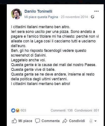 luca_dore86's tweet photo. Toninelli...quando i cinque stelle prendevano per il culo i loro elettori in maniera honesta. @DaniloToninelli @movimento5stelle https://t.co/qMioydIOzc