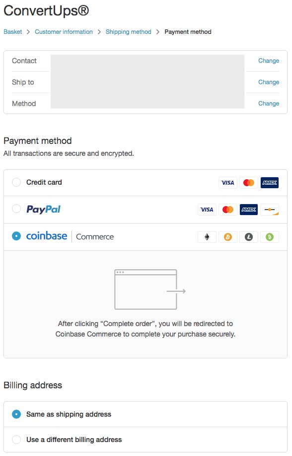 ConvertUps's tweet image. We have just started accepting crypto payments on ConvertUps.com in partnership with #Coinbase you can now pay for @ConvertUps using #bitcoin #ethereum or #Litecoin seamlessly. #Crypto #cryptocurrency #cryptocurrencies #innovation