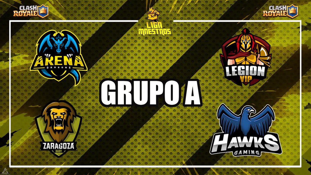 Hoy os presentamos a los cuatro grupos que formarán la liga!

Grupo A🔥:
•<a href="/ArenaDragons/">ARENA DRAGONS</a> 
•@LegionVIPClub 
•<a href="/ZaragozaBaby/">Baby Zaragoza</a> 
•<a href="/HawksGamingClub/">Hawks Gaming Club</a> 

¡Mucha suerte a todos🔝!