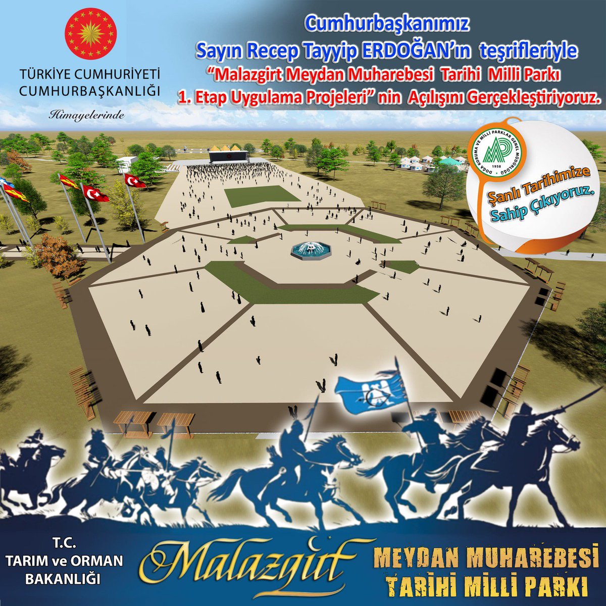 #MalazgirtMilliParkı Sultan Alparslan’ın zafere çıkmadan önce cuma namazını kıldığı namazgah yeniden inşa ediliyor.