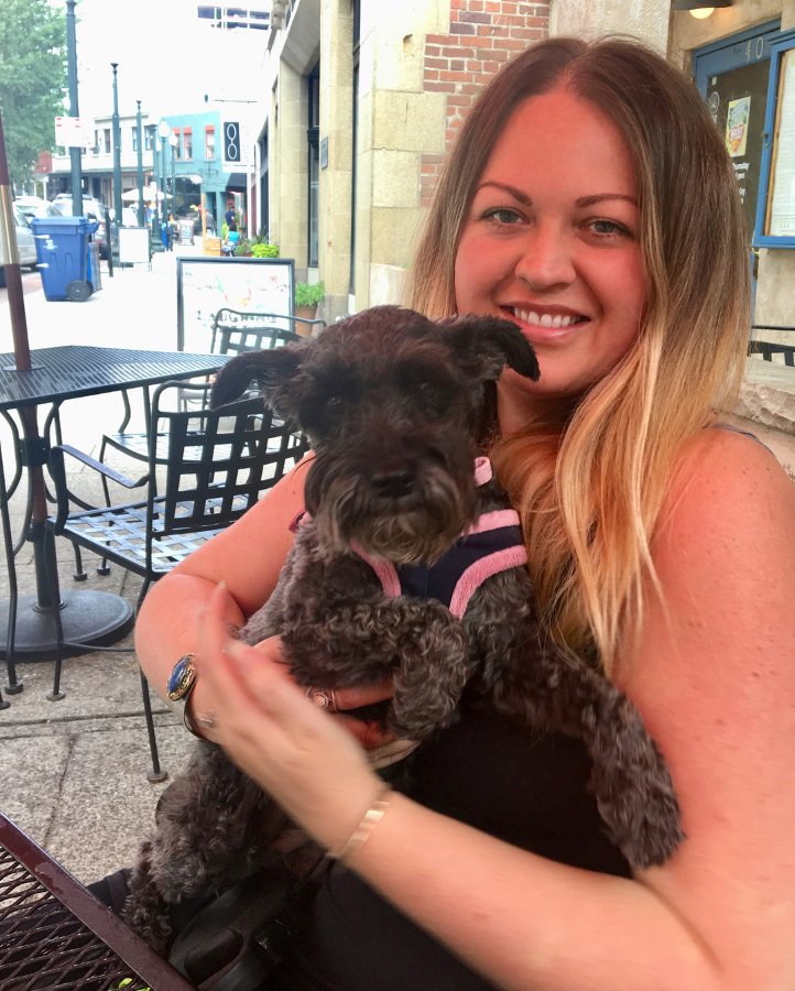 dogsandmasters's tweet photo. This is Scarlett, an 8 year old #Schnauzer from USA, with her master Brandy. 

She likes: Giving kisses, eating, new toys and looking out of the window.

She doesn´t like: The mailman, baths and not...

Read more: https://t.co/e6wfA4StrS
#NationalDogDay #Schnauzerfest2018 #dogs https://t.co/6K87PPKAAU