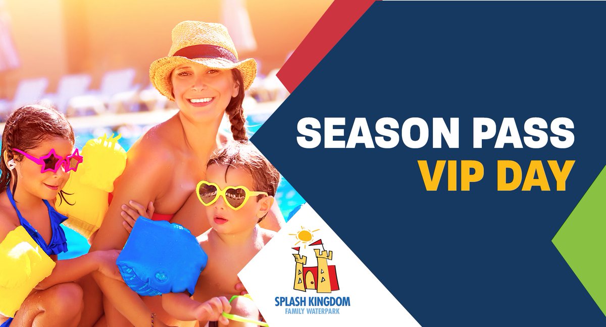 SplashKingdomWW's tweet photo. Join us TODAY, Sunday, August 26th, for our VIP SEASON PASS HOLDER DAY! All Season Pass holders can BRING A FRIEND FOR FREE and get HALF PRICE FOOD &amp; BEVERAGE all day! Plus we'll be raffling off great prizes all day long. We'll see you there! https://t.co/gOIPQOs7jt