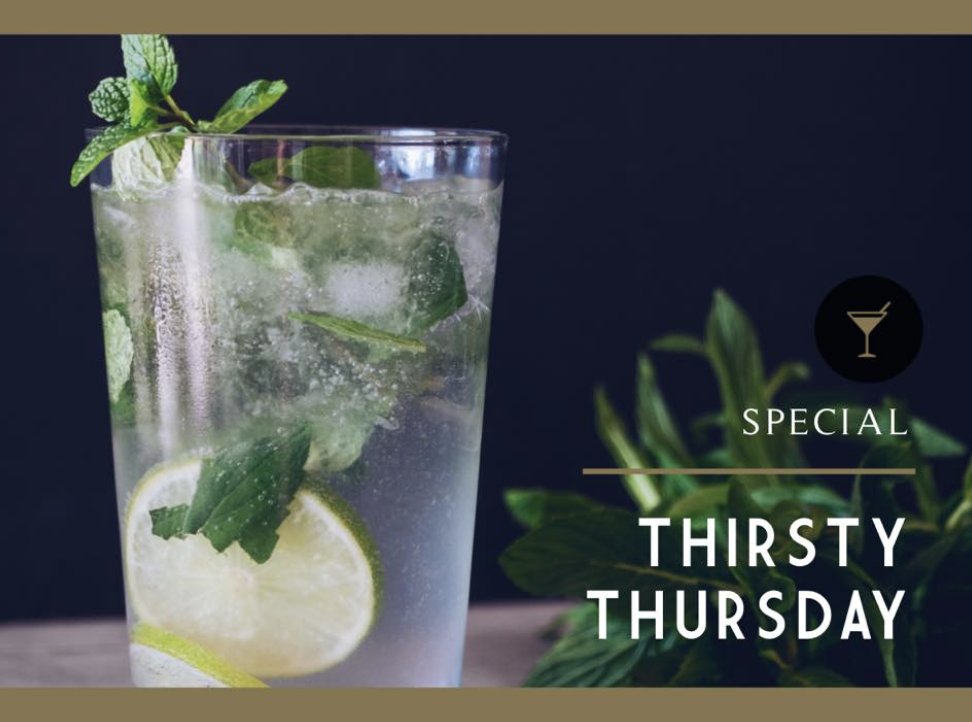 PianoBarCT's tweet photo. Celebrate this Thirsty Thursday with a true classic, the Mojito. Did you know that Mojitos were concocted in the 1500s? So that makes them over 500 years old! https://t.co/cayOCTTBWU