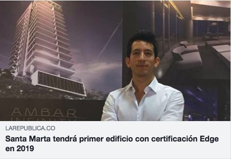 3gconstructores's tweet image. Santa Marta tiene su primer edificio con precertificación Edge de sostenibilidad: Ambar Infinity. bit.ly/2PCWP0j @CamComercioSM @camaracomerbog @SantaMartaDTCH @MagdalenaGober @presidencia_SCA @edgebuildings @CCCSColombiaGBC @Bancolombia @IFC_LAC