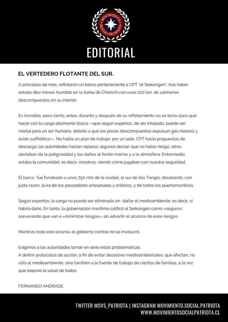 MSP_Central's tweet photo. La protección de nuestra naturaleza es un deber de todo patriota. Les dejamos nuestra editorial semanal. #socialpatriotas #ENacional https://t.co/M8XudDLezF