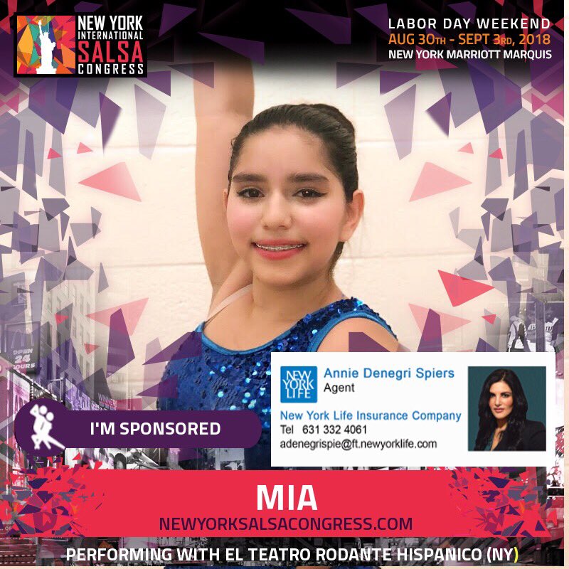 NYSalsaCongress's tweet photo. Check out these 3 little ladies, sponsored by Annie Spiers, licensed NY agent at @NewYorkLife ✨
#elteatrorodantehispanico
#etrh
#nonprofitorg
#salsalongisland
#longislandny
#sponsored https://t.co/TsmbisHU4g