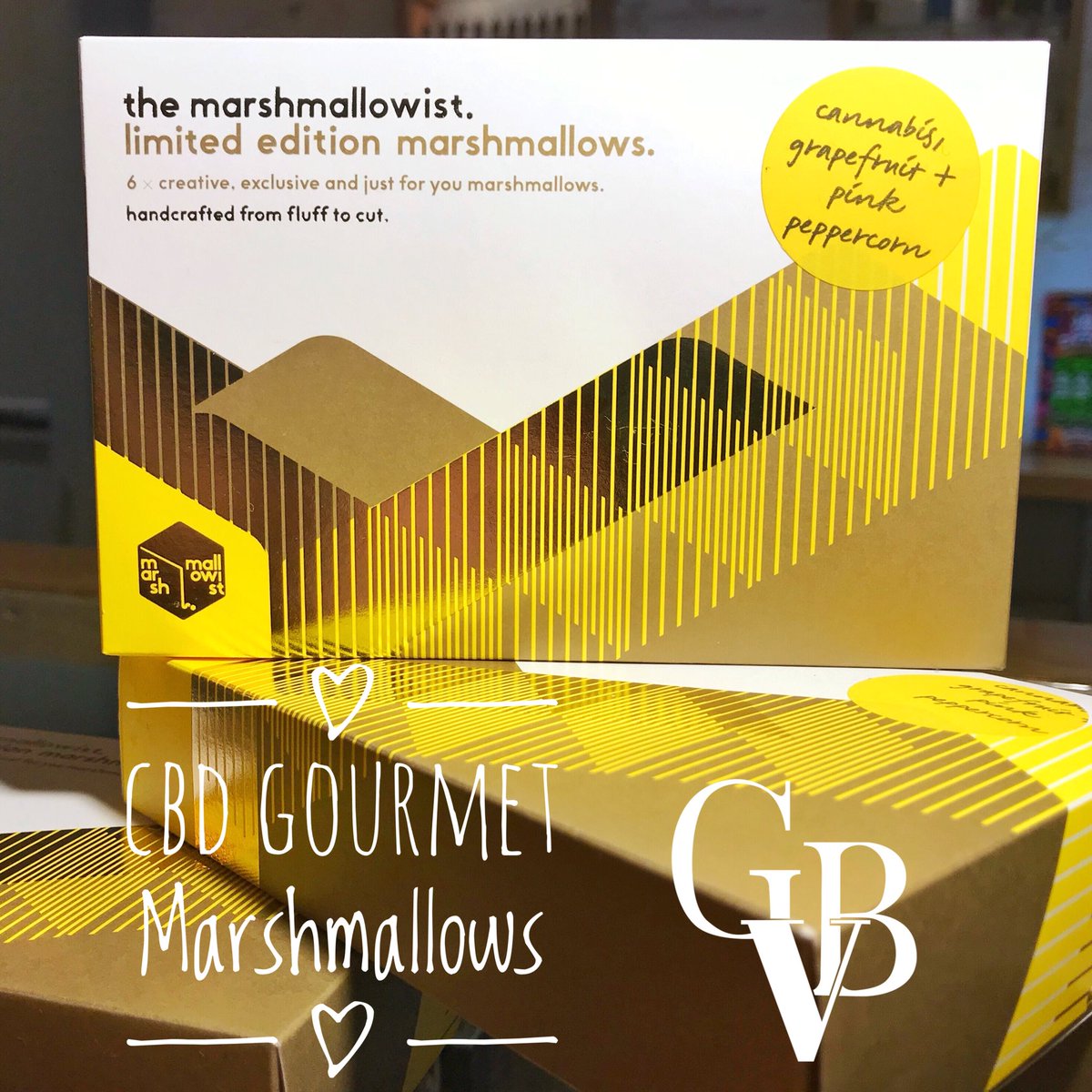 Gourmet CBD Marshmallows now in stock! Visit our shop or order online! 
bit.ly/CBDMarshmallow 
.
.
#CBD #gbv #luxury #cbdcommunity #CBDlife #giftideas