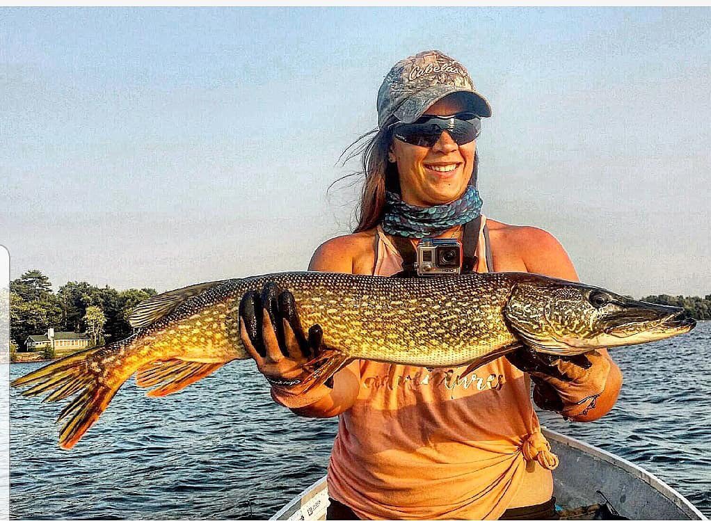 Shannon Lane with another awesome pike this summer! #fishing