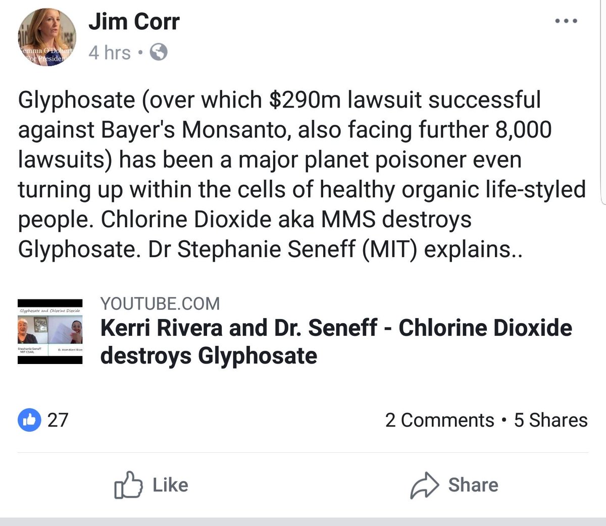 Fiona Pettit O Leary On Twitter Jim Corr Big Fan Of Gemmaod1 Is Promoting Mms Cd Bleach For Autistic Kids Do His Sisters Not Care About Their Brother Advocating This Illegal Torture Corrsofficial Https T Co 3ib7qc1992
