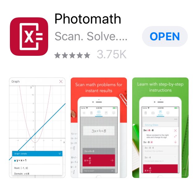 MoralCompass50's tweet image. Was just introduced to this #PhotoMath app !! This will definitely help me try and work through  Grade 10 &amp;amp; Grade 8 math with my kids.  #parents #parenttoolkit
