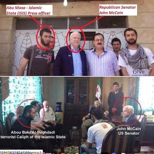 ahmadalissa's tweet photo. If #McCain is a hero, Bin #Laden is a hero and #Baghdfadi is a hero and Abu #Sakkar the heart eater is also a hero.
#FromSyria https://t.co/B55sDzuLIK