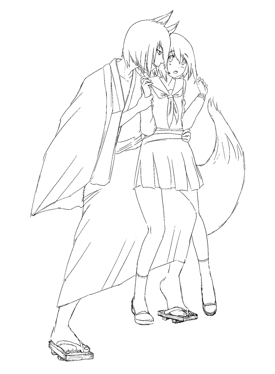 @halnya_cat はるにゃさん!こちらのイラストで良かったでしょうか?
急ごしらえなもので線が荒くて塗りにくいかもですが、塗って頂ければ幸いです。 