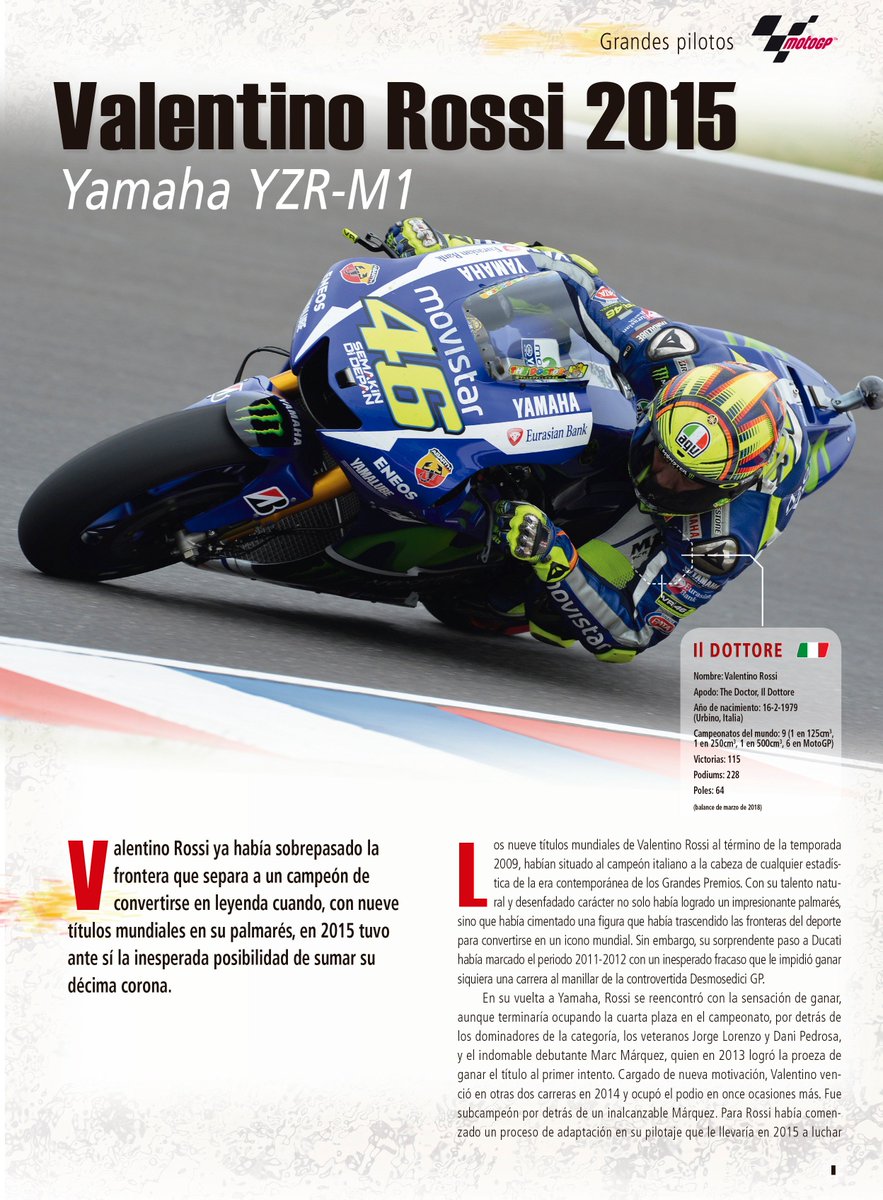 Y además de las alucinantes réplicas en escala 1/18 y las 3 réplicas XL, todo lo que quieras saber sobre el universo #MotoGP en estos fascículos. goo.gl/5hzbpE