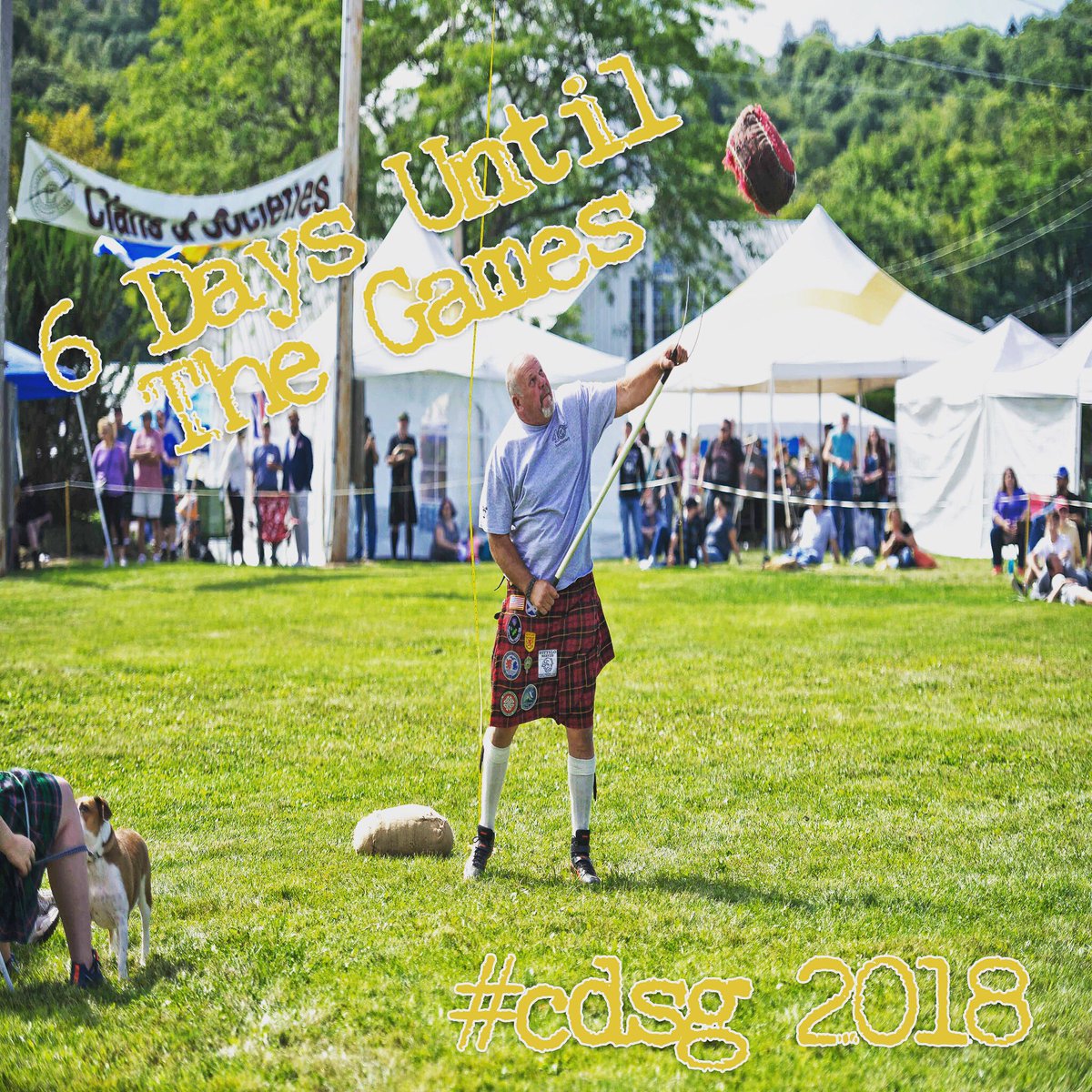 CDScottishGames's tweet photo. The games are 6 days away.  Advance tickets still available at https://t.co/NU3QN88j4d until 8/29 at midnight.  #cdsg2018 https://t.co/pDNaWVyB7e