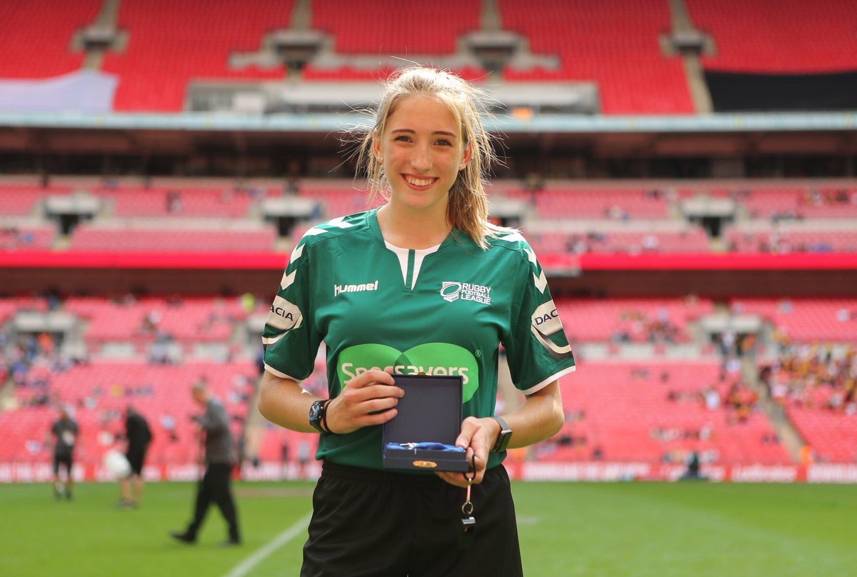 Well yesterday was probably one of the best days of my life. Having the opportunity to officiate at Wembley is amazing in its self but being the first female to referee there feels absolutely unreal! Also a massive well done to the other officials, you were all amazing😊🏉