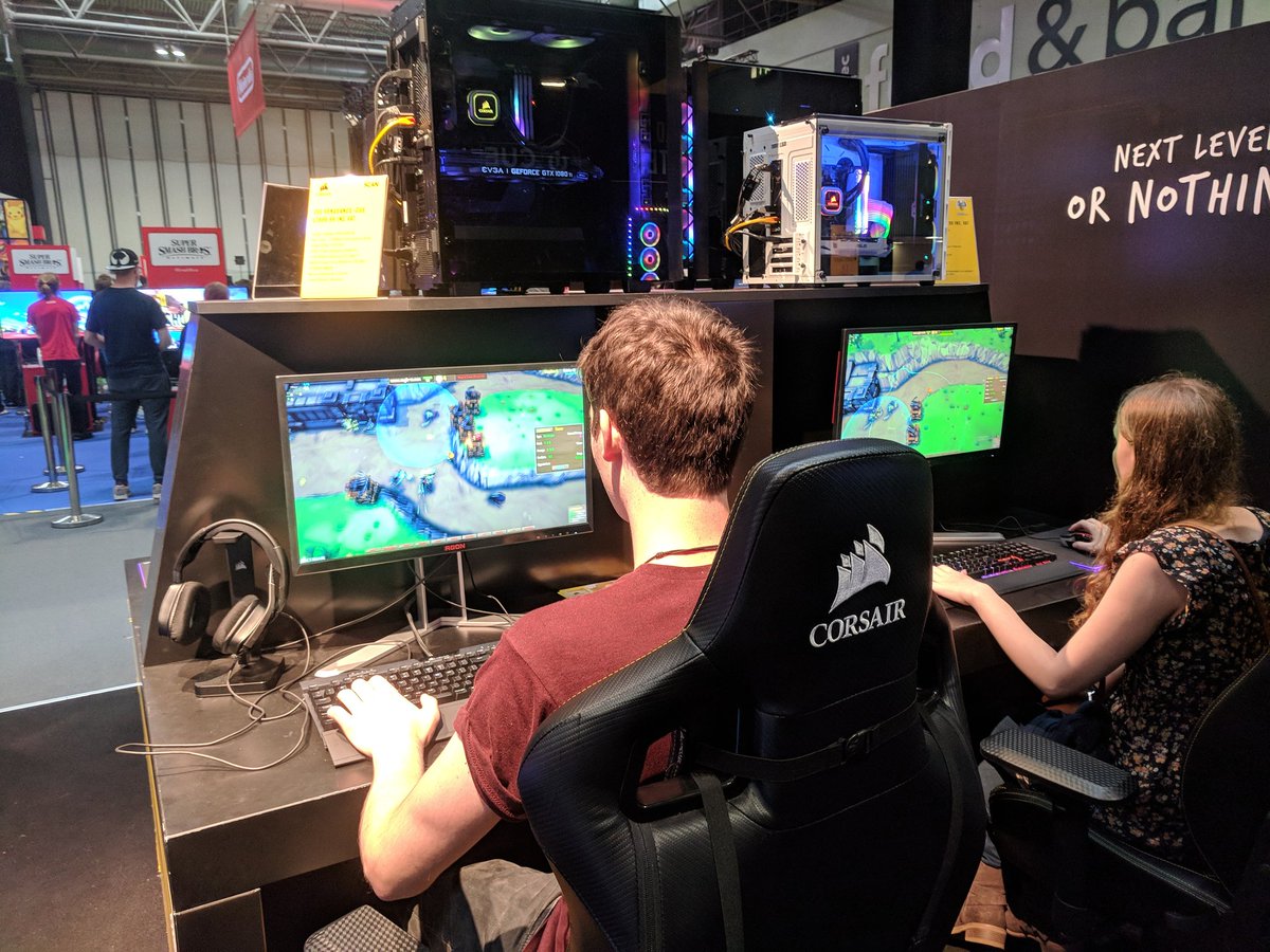 TekeGaming's tweet photo. More @Aegism fun at the @corsair stand.. come win some Corsair coins #rgblife https://t.co/NiTnegbZ5V