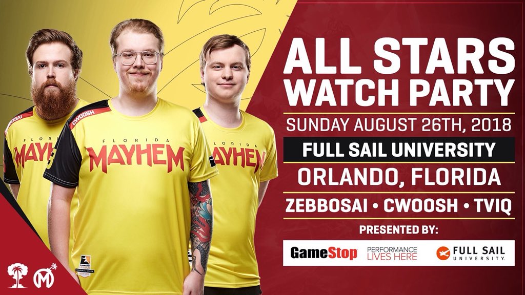 Come cheer for the Atlantic division at our ALL-STAR watch party, powered by @GameStop! 

Doors open at 1:00 PM EDT. 

🎟: eventbrite.com/e/florida-mayh…