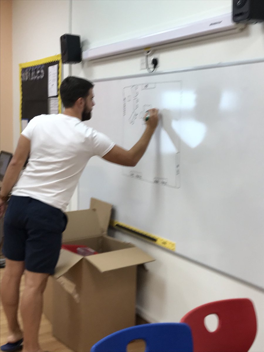 MrAndiPrice's tweet photo. Mr Flexible himself @LiamMarshallEdu is at it again. Designing his new classroom layout, give him a follow to see what awesome #flexibleseating ideas he comes up with this year! #TeachUAEchat #EdChatMENA #PrimaryRocks #newschoolyear #NQTtips #aussieED #SLTchat  @RanchesPrimary https://t.co/rqATvc43qA
