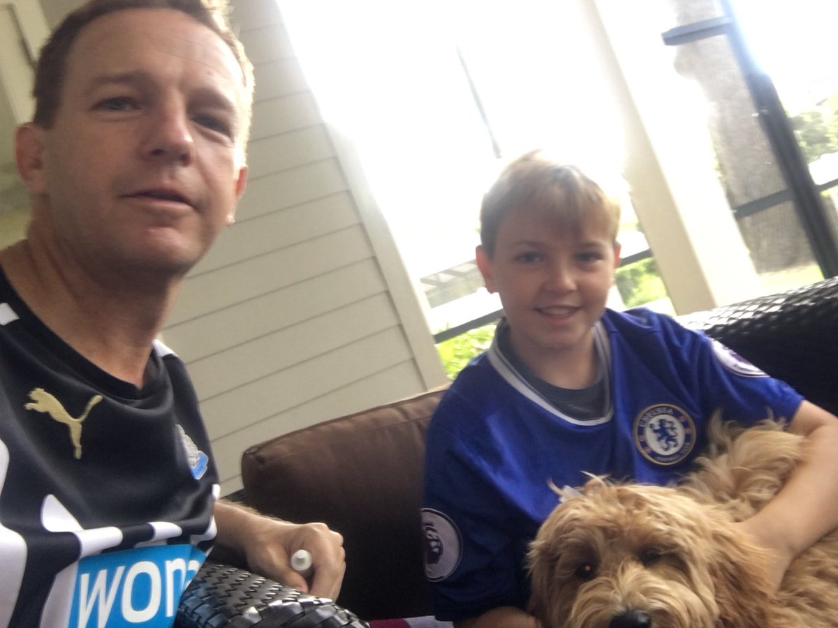 Watching #NewcastleChelsea with my boys. #MyPLMorning @NBCSportsSoccer