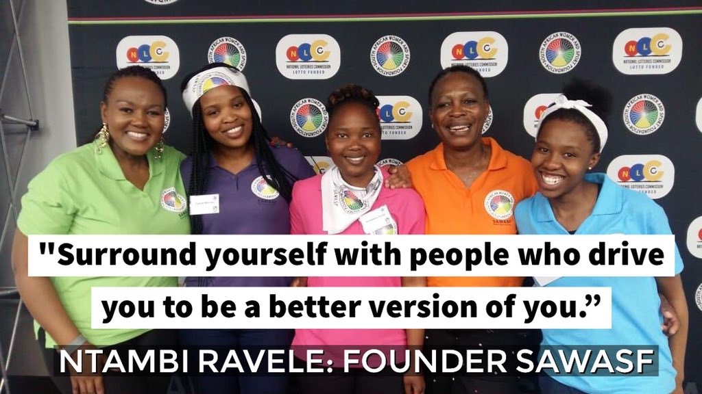 gsport4girls's tweet photo. #gsportTUTMLS student athlete and intern, Tholoana Peu, seen with SA's first ever woman TV sports presenter, @CynthiaTshaka, SAWASF Founder, @NtambiRavele, and delegates at the closing of the conference. #NationalAdvocacy #SAWASFCONFERENCE18 #GoGirls https://t.co/bah6CzaNU5