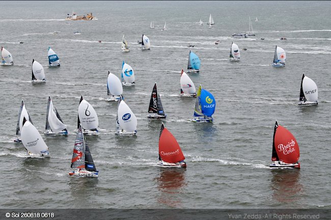 ImocaGS's tweet photo. Top départ de la @LaSolitaire2018 depuis Havre. Bon vent à tous 🤞 Avec une pensée particulière pour nos deux skippers IMOCA @CharlieDalin et Sebastien Simon @TeamBretagneCMB @IMOCA60 #GlobeSeries. Take care ! https://t.co/49MtMC6bdT