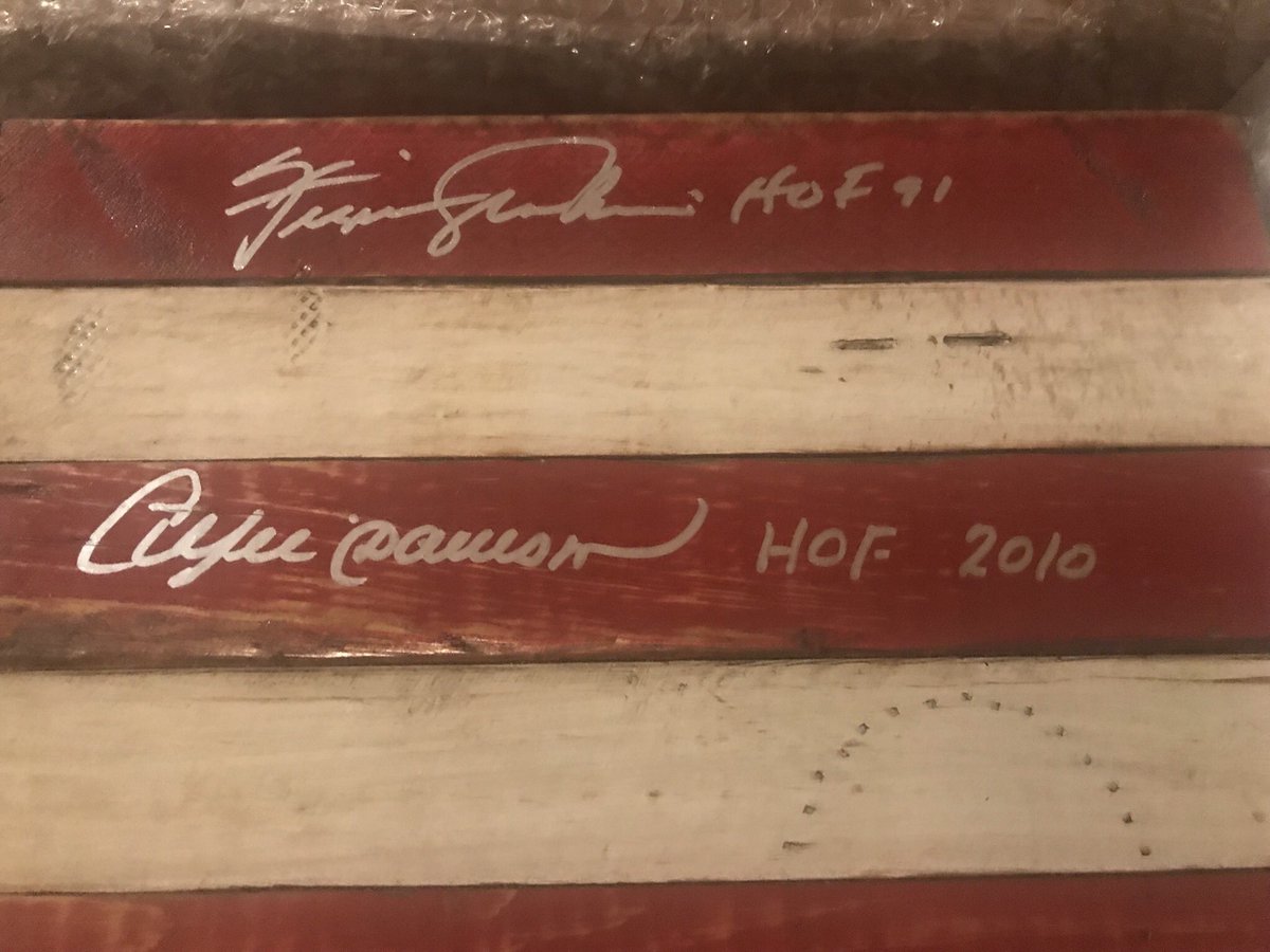 barnwoodsports's tweet photo. The start of my Baseball Hall of Fame autograph collection...something to hand down to generations...Fergie Jenkins and Andre Dawson
#Baseball #softball #Cooperstown #HOF #Handmade #AmericanFlag #theoriginal #BSDHomeplates #patpend #LouisvilleSluggerMuseum #CanadianHOF #TEAMUSA https://t.co/crFeLm09hX
