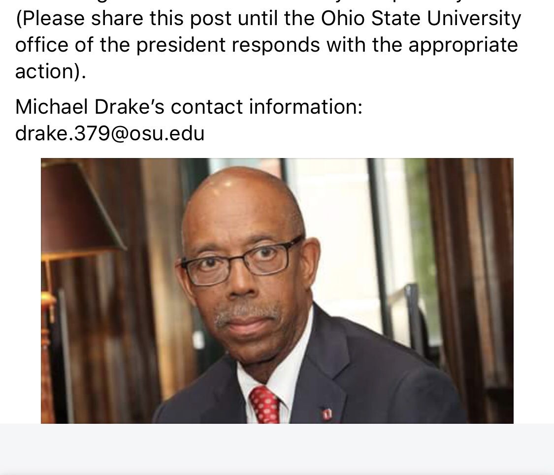 TheBuckeyeNut's tweet photo. Jeff Snook’s Very Strong Message To OSU President Michael Drake. Enough is Enough. Please share! https://t.co/vgE3UnM49m