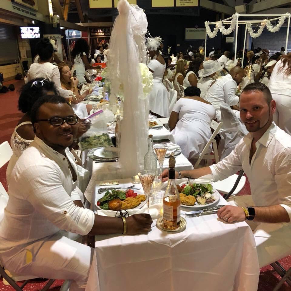 Yohi52's tweet photo. Had a fabulous time last night with my hubby @ventonjones at DC’s Dîner en Blanc at @Nationals stadium! Beautiful night and experience #DEBDC18 https://t.co/D2tuPBCIPD