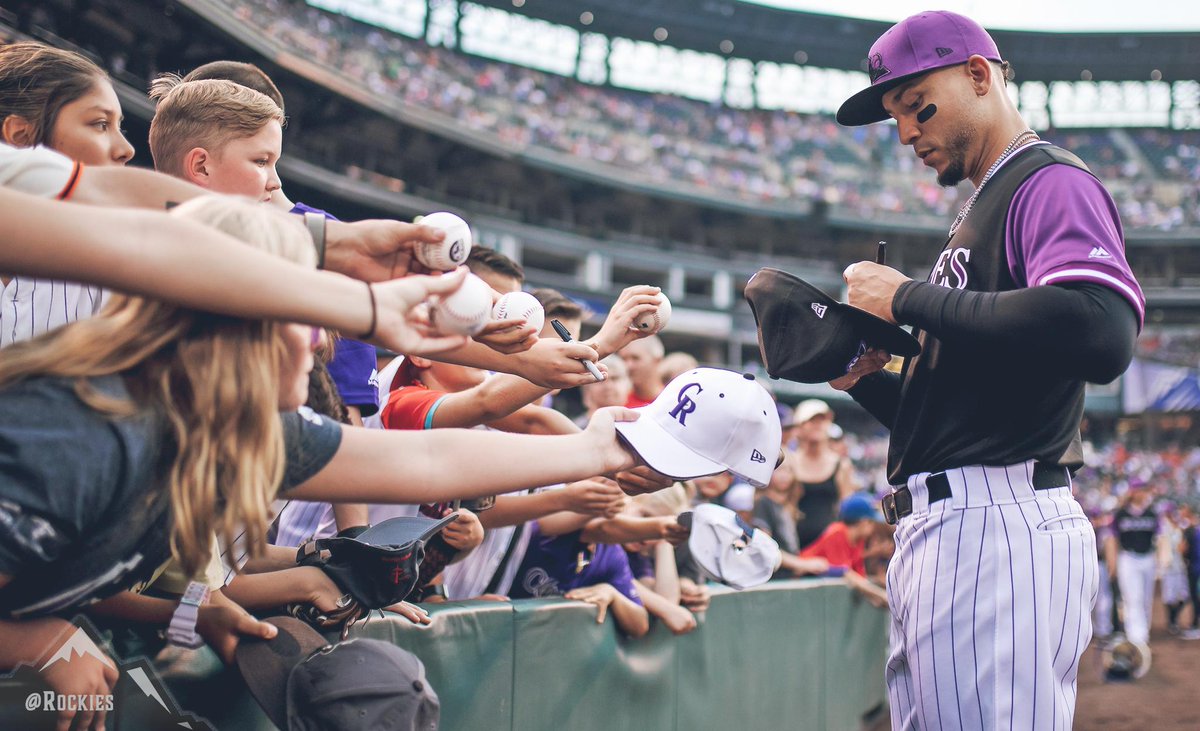 Rockies's tweet photo. Always remember to say "please" and "thank you," please.

#PlayersWeekend ⚾️🖊️ https://t.co/1fqo6cVHuZ