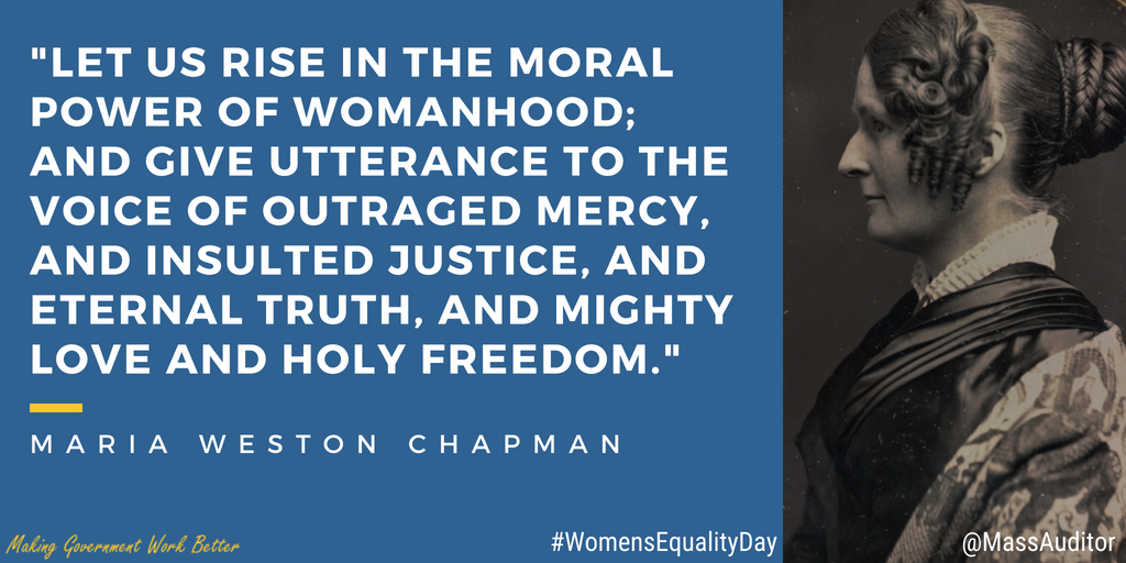 auditorarchive's tweet photo. Since 1971, today has been known as #WomensEqualityDay, a time to celebrate the incredible progress we have made and the work that must be done to reach full #equality. #MAPoli https://t.co/3oqrnvN3an