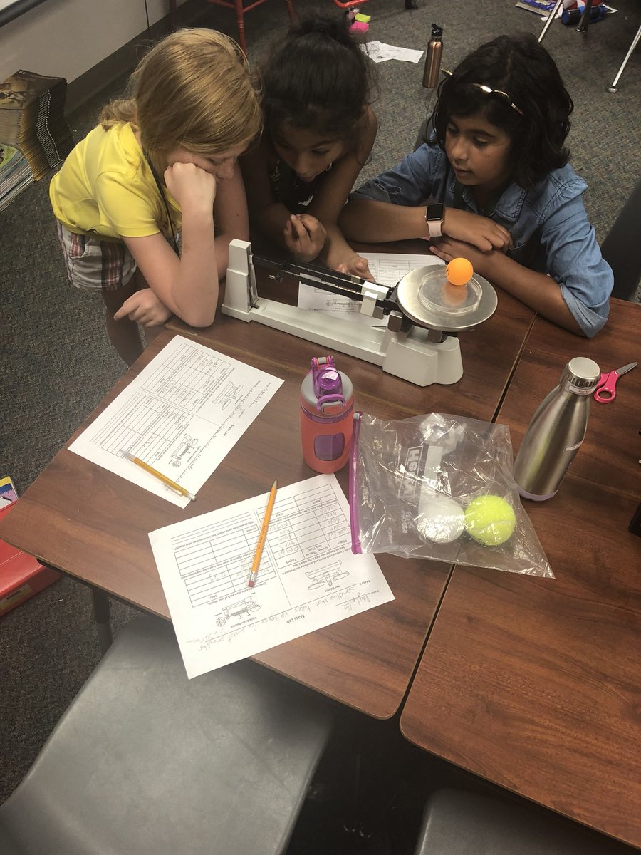 MrsOliverWCE's tweet photo. Students enjoyed using a pan balance and triple beam balance to measure the mass of different objects as we start our Matter unit! #wcerangers https://t.co/h1p5PCW4yc